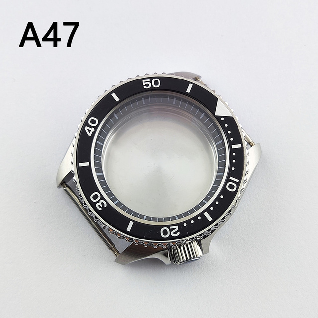 41.5mm NH35 NH36 case, watch accessories, stainless steel plated sapphire glass suitable for NH35 NH36 movement