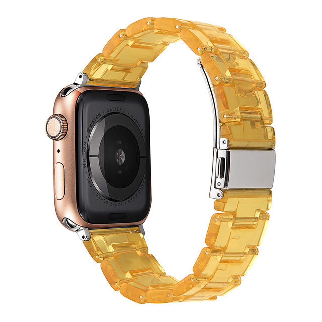 resin watches for apple watch 7 6 5 band 44mm iwatch 42mm series 4 3 2 wrist strap accessories loop 40mm replacement bracelet