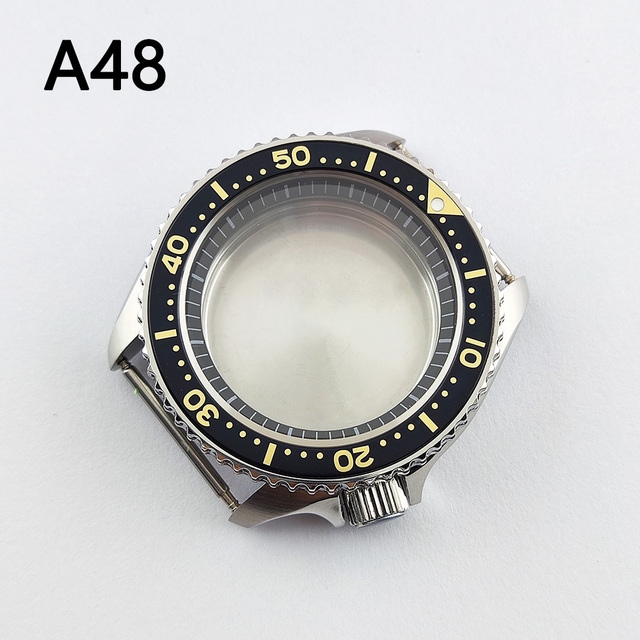 41.5mm NH35 NH36 case, watch accessories, stainless steel plated sapphire glass suitable for NH35 NH36 movement