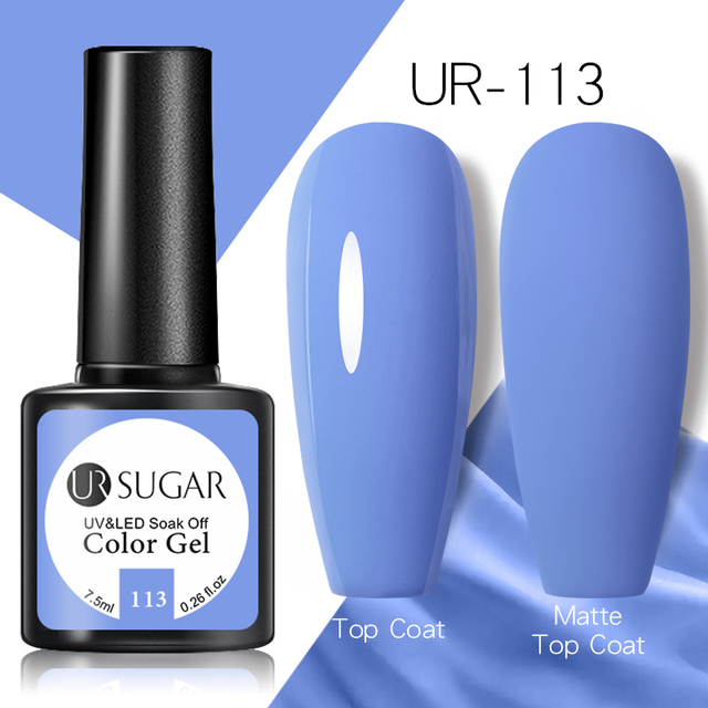 UR SUGAR 7.5ml Spring Cream Colorful Gel Nail Polish Purple Pink Solid Nail Art Semi Permanent Soak Off Gel All For Manicure