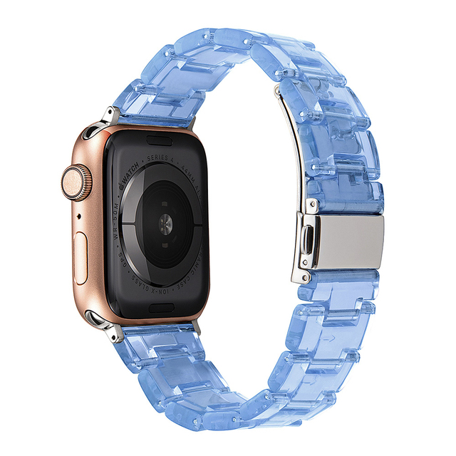 resin watches for apple watch 7 6 5 band 44mm iwatch 42mm series 4 3 2 wrist strap accessories loop 40mm replacement bracelet