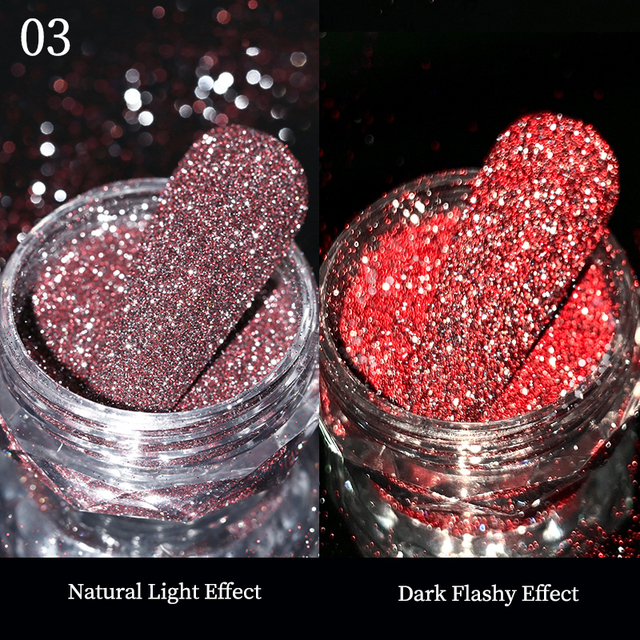 Gold Sliver Nail Reflective Crystals Powder Rainbow Glitter Shiny Pigment Iridescent Glass Micro Drill Nails Art Decoration