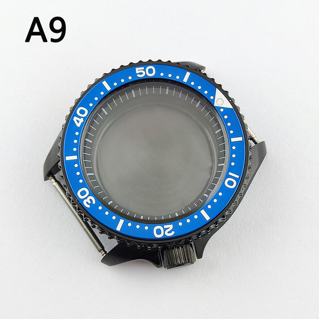 41.5mm NH35 NH36 case, watch accessories, stainless steel plated sapphire glass suitable for NH35 NH36 movement