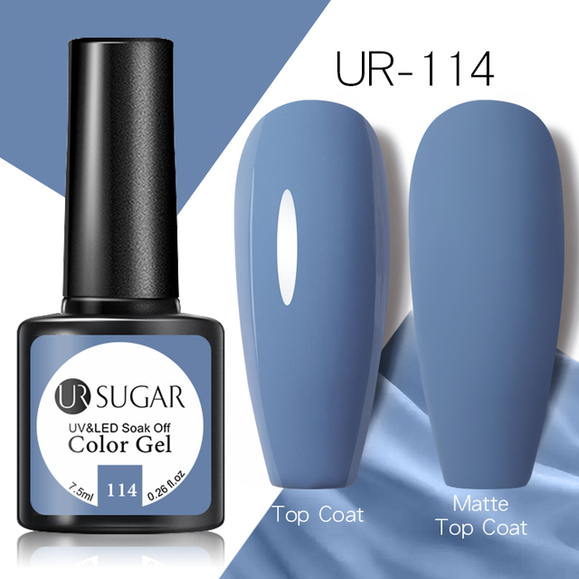 UR SUGAR 7.5ml Spring Cream Colorful Gel Nail Polish Purple Pink Solid Nail Art Semi Permanent Soak Off Gel All For Manicure