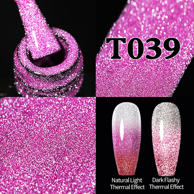 UR Sugar Fluorescent Reflective Gel Holographic Gel Nail Polish Shine Neon Glitter Semi Permanent Soak Off UV LED Nail Gel