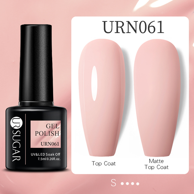 UR SUGAR 7.5ml Nude Pink Gel Nail Polish Soak Off UV LED Semi Permanent Gel Varnish All For Nails Art Design Manicure