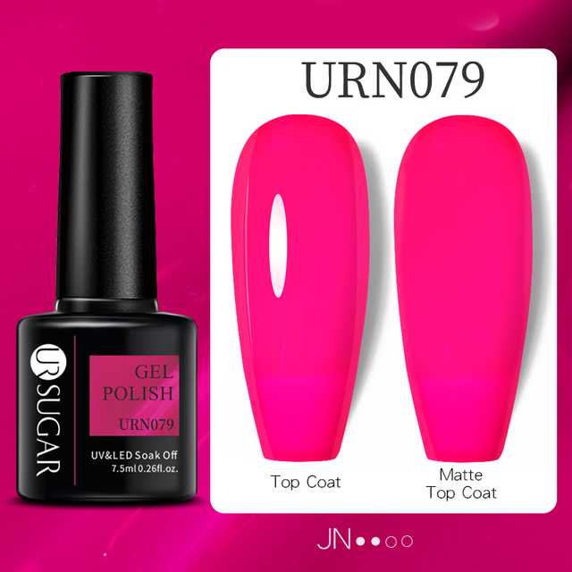 ur sugar 7.5ml luminous gel nail polish glow in the dark color semi permanent soak off uv varnish gel fluorescent nails art