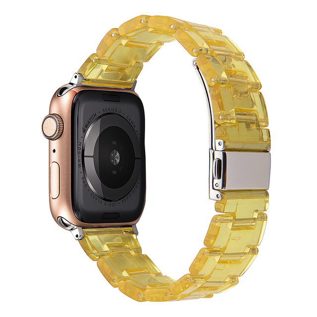 resin watches for apple watch 7 6 5 band 44mm iwatch 42mm series 4 3 2 wrist strap accessories loop 40mm replacement bracelet