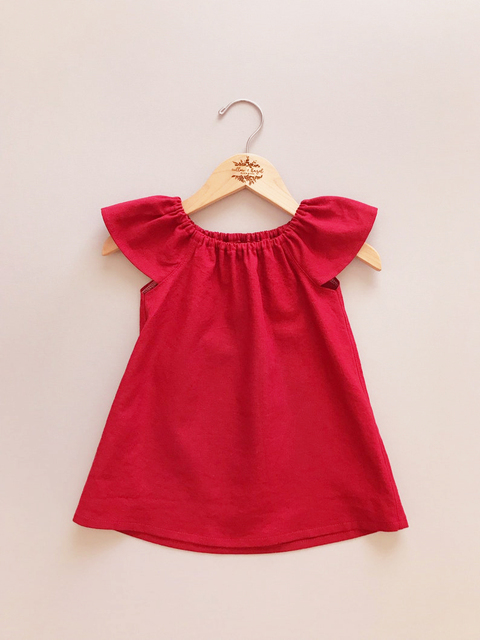 Summer Baby Dress Cotton Baby Simple Dress Girls Home Dress Solid Baby Girls Casual Kids Dress Loose Dresses Clothes