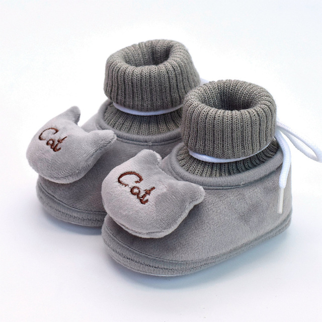 2022 New Winter Baby Shoes Infant Cotton Shoes Warm Shoes Plush Thick Medium High Tube Sock Baby Toddler Shoes Soft Shoes