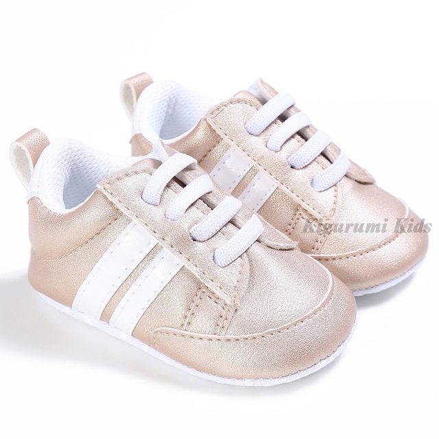 Soft Sole Leather Striped Boy Shoes Baby Girl Shoes Children Sport Running Shoes Newborn Baby First Walkers Toddler Kids Sneaker