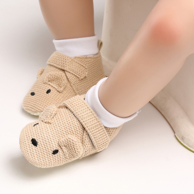 Baby Girl Knitted Boots First Walkers Snow Boots Newborn Baby Autumn Winter Cotton Warm Soft Sole Plush Prewalker 0-18days