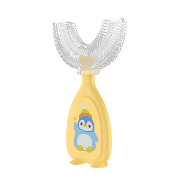 Q81A Children U Shape Toothbrush Soft Silicone Training Teeth Cleaning Toothbrushes