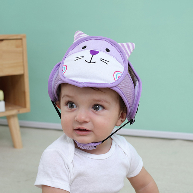 Baby Safety Helmet Anti-fall Head Protection Cover Cute Cartoon Animal Boy Girl Baby Toddler Walk Learning Anti-collision Headwear