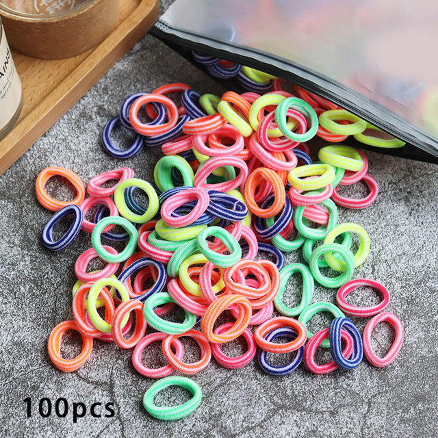 Baby Girl Little Hair Bands Toddler Children Headbands Colorful Elastic Hair Tie Nylon Scrunchie Hair Rope 50/100pcs Hair Accessories