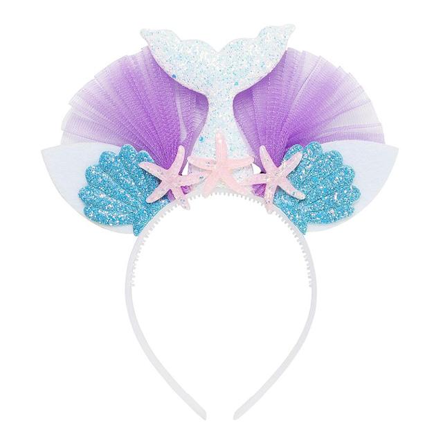 Girls Mermaid Wig Garland Accessory For Cosplay Dress Princess Gloves Crown Wand Bracelet Neacklace Earrings Bag Set Accessories