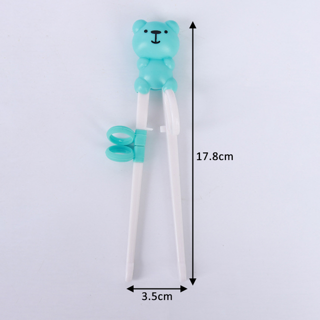 1pc cute cartoon baby beginner training chopsticks food grade silicone animal pattern baby learning chopsticks