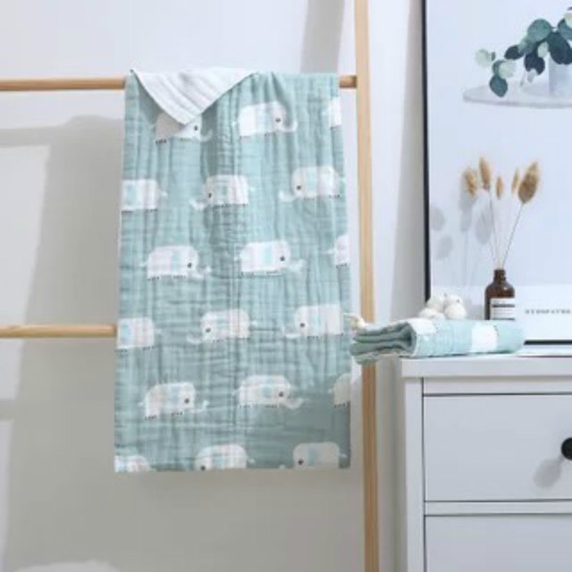 Six Layers Pure Cotton Baby Bath Towel Gauze Combed Cotton Newborn Bath Towel 35x75cm