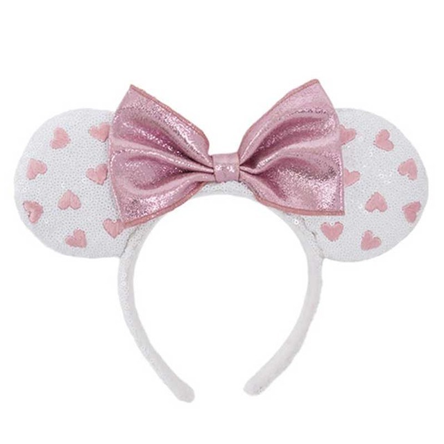 2022 Mickey Ears Headphone Black White Red Heart Headband For Kids Adults Enchanted Tiki Room Headset