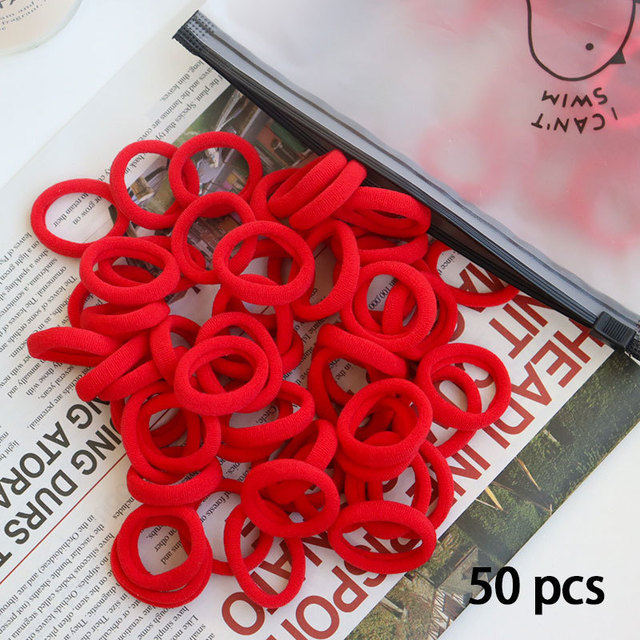 50/100pcs Colorful Girl Hairband Children Headband Small Elastic Hair Bands Scrunchy Baby Rubber Band Nylon Hair Accessories Toddler