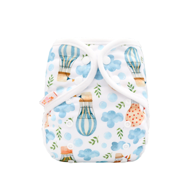 Rainbow And Iris Waterproof Washable Cloth Diaper Cover Wrap With Daisy Floral Print Newborn Decor 3-15kg