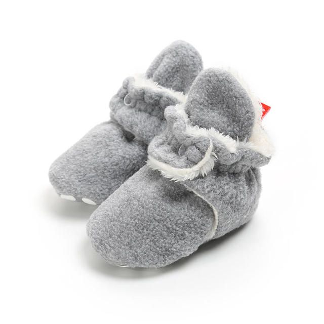 Winter Baby Boy Girl Socks Baby Shoes Socks Easy Wear Tight Hook and Loop Infant Newborn Walking Fluff Warm Moccasins Zapatos Bebe