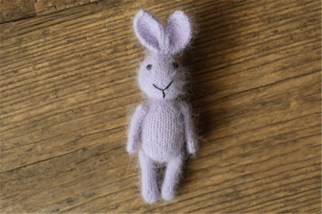 Newborn Photography Props Handmade Knitted Dolls Rabbit Bear Baby Photography Studio Accessories