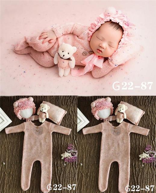 Newborn Photography Accessories, 0-1 Month, Boy and Girl Hat, Bodysuit, Photo Studio Outfits