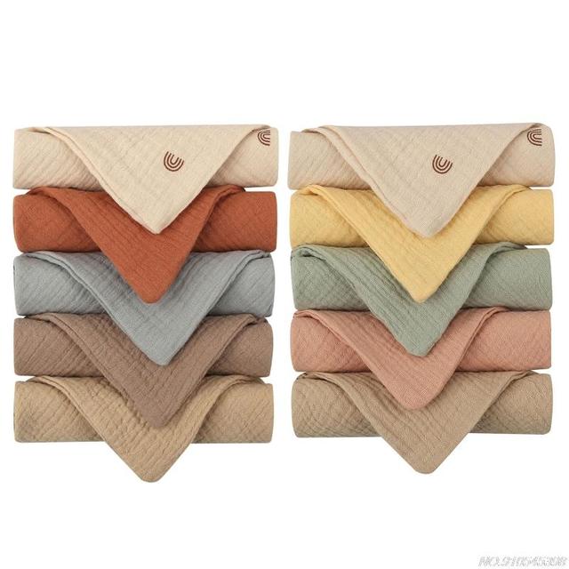 5pcs Baby Feeding Towel Soft Gauze Bath Towel Newborn Saliva Towel Burp Cloth D09 20 Dropshipping