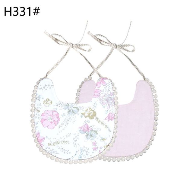 Baby Bib Infant Burp Cloths Toddler Bib Cotton Toddler Floral Dinner Towel Feeding Double Deck Cute Girl Bibs