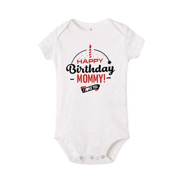 2021 Funny Happy Father's Day Mother Grandma Grandpa Baby Bodysuit Newborn Boys Girls Summer Short Sleeve Casual Wear