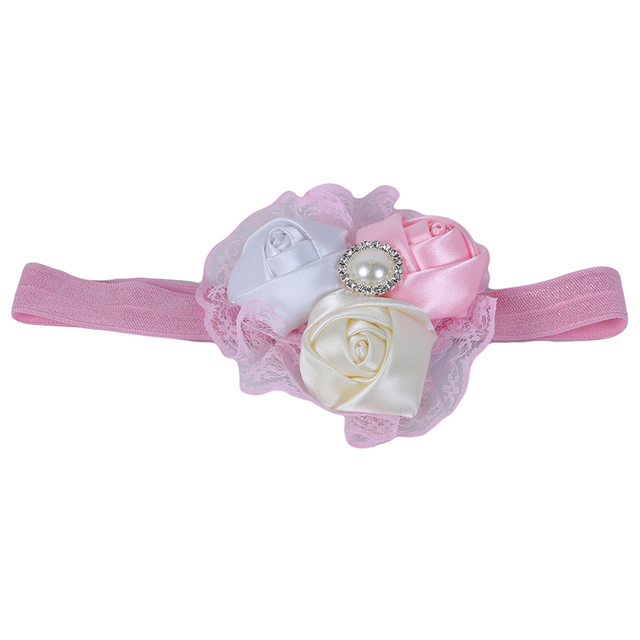 Fashion Girls Headwear Lace Hair Bands Mix Rose Baby Wreaths Children Hair Accessories