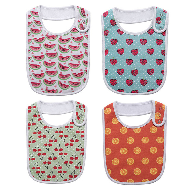 Fashion Newborn Cotton Bib Towel Digital Printing Baby Bibs Double Thick Absorbent Square Towel For Infant Babador