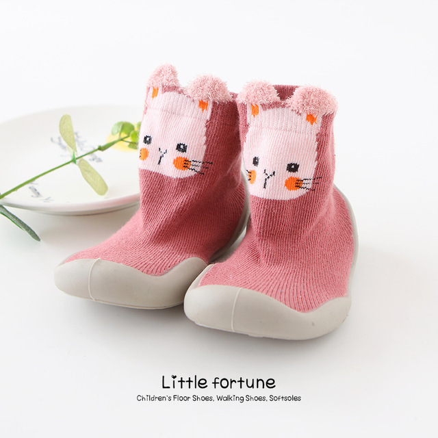 Baby Boy Girl Shoes Autumn Winter Spring Infant Nonslip Sock Baby Soft Rubber Sole Sock Toddler Shoes Anti-slip Floor Socks Shoes