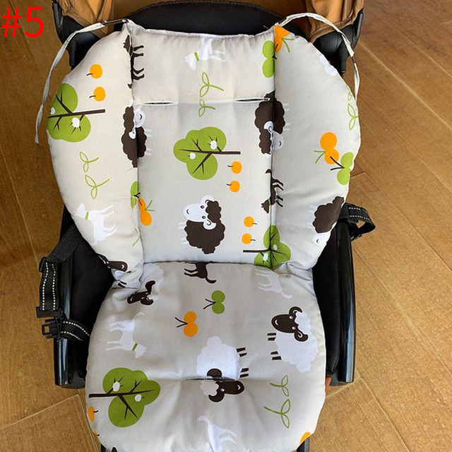 Cotton Baby Stroller Seat Cushion Cartoon Baby Feeding Highland Pillows Cushion Infant Pushchair Mat Universal Stroller Accessories