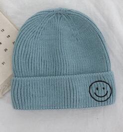 MILANCEL New Arrival Kids Hat Smile Print Boys Hats Knit Baby Hats Brief Girls Hat