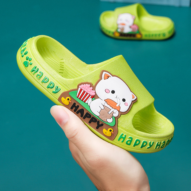 Children's slippers summer cartoon cute anti-skid soft bottom small children's room bath boys and girls home baby cold slippers