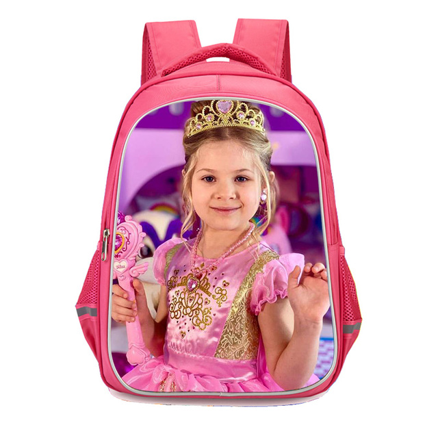 New Girls School Backpack Little Black Girl Diana Show Print Primary School Bags 6-10 Years Children Bookbag Kids Bag