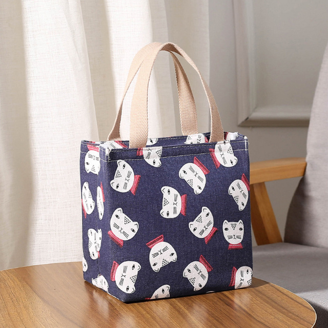 Japan Style Lunch Box Bags For Women Portable Lunch Bag Heat Insulation Canvas Bags New Bags Cooler Bento Handbag