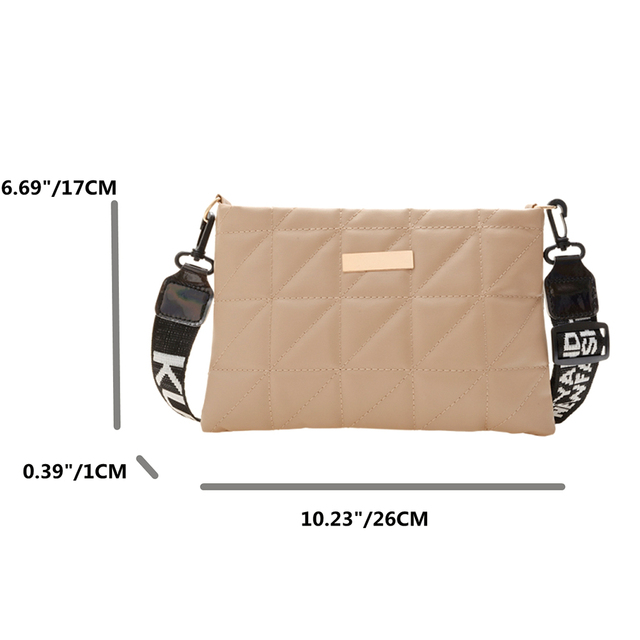 Women Shoulder Bags Fashion PU Leather Underarm Bags Pure Color All-Match Lattice Style Shopping Bags Designer Clutch