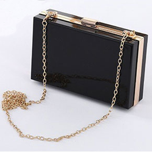 Good Quality Hot Transparent Women Acrylic Box Mini Bag Brand Ladies Evening Handbag Wedding Bag Female Clutch Shoulder Bag