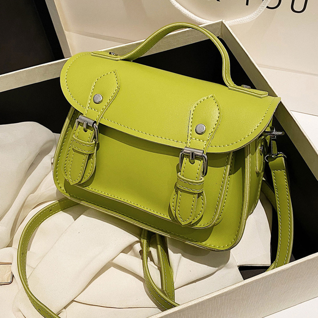 Vintage Messenger Bag Women Buckle Flap Small Shoulder Bag Luxury Brand Crossbody Bag PU Leather New Designer Female Bag