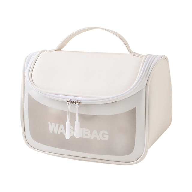 2022 Ladies Transparent Waterproof Cosmetic Bag Female Wash Toilet Bag Organizer Large Capacity PVC Travel Makeup Storage Bag