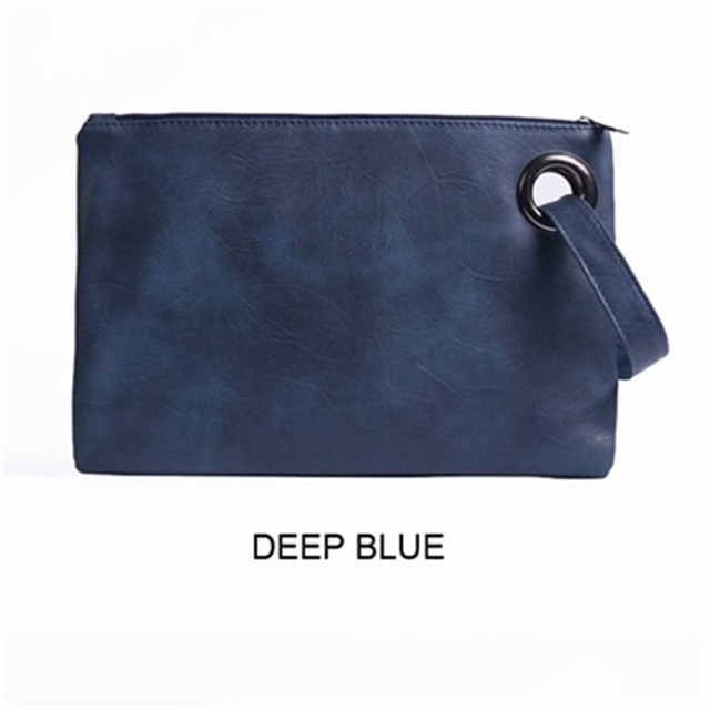 Solid Fashion Handbag Women Clutch Bag Leather Women Envelope Bag Zipper Evening Bag Female Clutches Handbag