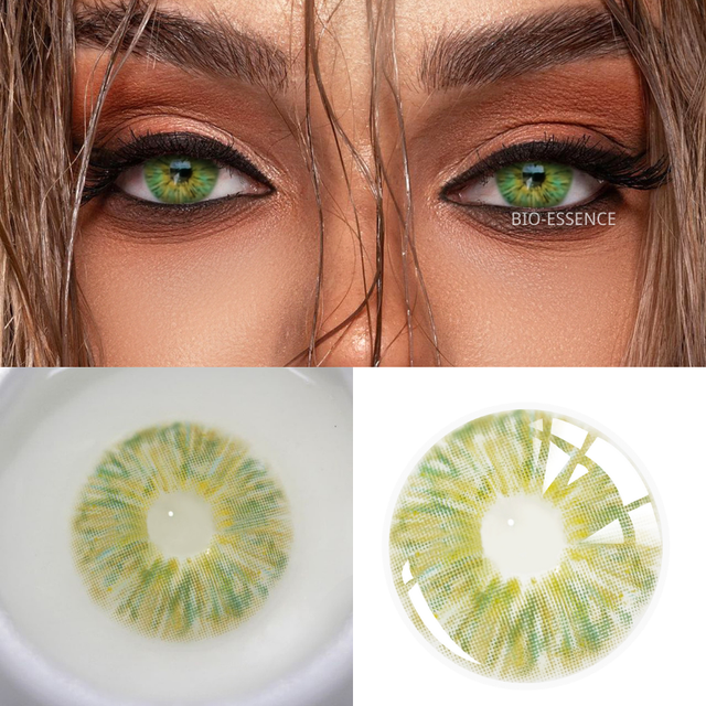 New 2021 1 Pair Colored Eye Contact Lenses Natural Brown Lens Monet Lens Blue Lens Gray Eyes Fashion Contact Lenses