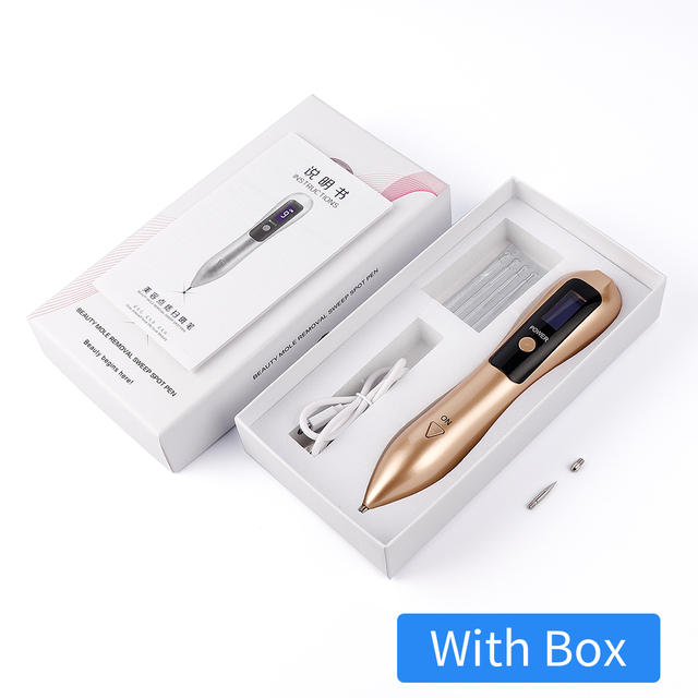 LCD Plasma Pen Laser Tattoo Mole Removal Device Rechargeable Face Care Skin Tag Removal Freckle Wart Dark Spot Remover