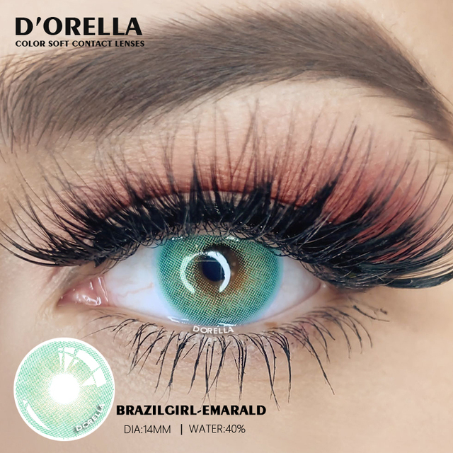 D'ORELLA 1 Pair (2pcs) Natural Color Lenses Eyes Annual Color Contact Lenses For Eyes Beauty Contact Lenses Eye Cosmetic Colored Lenses