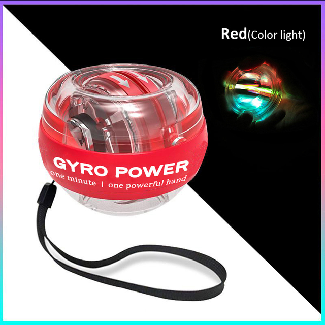 LED Wrist Ball Self Starting Gyroscope Energy Ball Gyro Strength Ball Muscle Relax Arm Wrist Strength Trainer Fitness Sports Equipment