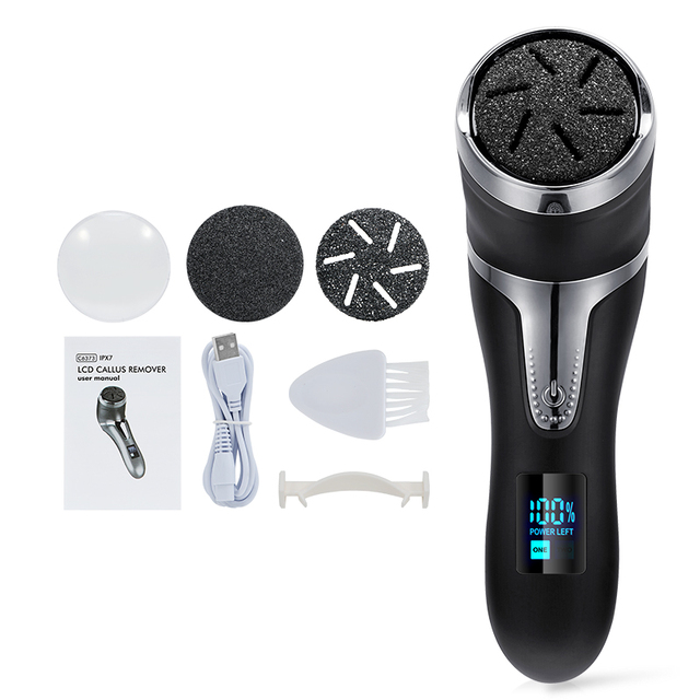 Rechargeable Electric Foot File Electric Pedicure Sander IPX7 Waterproof 2 Speeds Foot Dead Skin Remover Feet Dead Skin Calluses