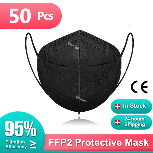 FFP2 أقنعة KN95 Mascarillas هومولوكادا 5 طبقات ffp2fan CE قناع الجهاز التنفسي FPP2 قناع وجه واقي KN 95 Masque الكبار